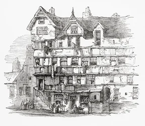 Maisons dans la High Street, Édimbourg, Écosse