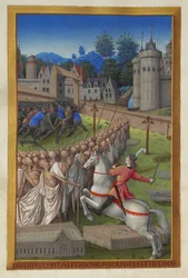 Les Très Riches Heures du duc de Berry, Folio 90v - Le Cavalier de la Mort