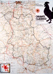Carte de la région du Chianti Classico