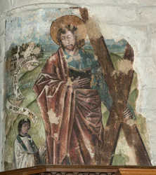 Église paroissiale (Parochiekerk Onze-Lieve-Vrouw). Intérieur. Le chœur. Peinture murale.
