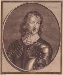 Portrait du général et homme politique britannique John Lambert (1619-1684), gravure sur cuivre par John Goldar (1729-1795) d