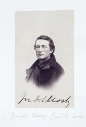 Portrait du général Mosby, chef de la guérilla confédérée, vers 1863