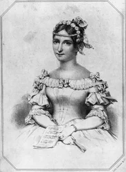 Portrait de Laura Cinti-Damoreau (1801-1863), soprano française, lithographie