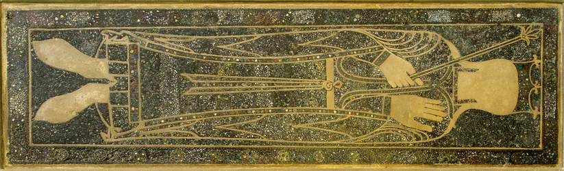 Dalle funéraire de la reine Frédégonde (545-597) - Basilique de Saint-Denis (Saint Denis) - France, Île-de-France, Seine-Saint-Denis