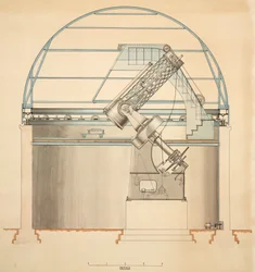 Télescope réflecteur avec dôme