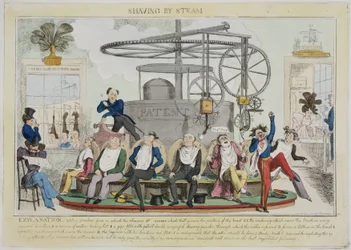 Rasage à la vapeur, c 1810