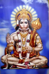 Temple hindou de Shiva. Hanuman, le dieu singe dans la mythologie hindoue.