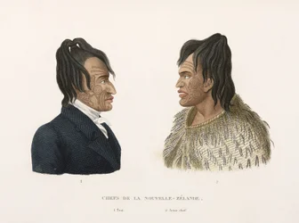 Chefs maoris tatoués de Nouvelle-Zélande