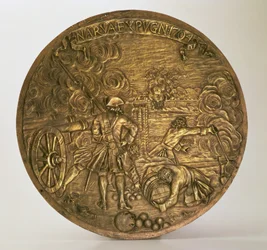La capture de Narva, bas-relief conçu par Bartolomeo Carlo Rastrelli (1675-1744), c.1720