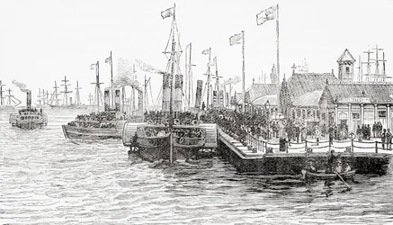 Le débarcadère du prince, Liverpool Dock, Liverpool, Angleterre