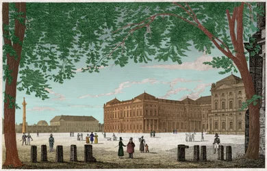 La résidence de Wurtzbourg, château des Princes-Évêques en Bavière. vers 1850