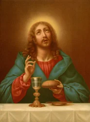 Le Christ bénissant le pain et le vin