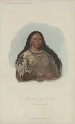 Mi-neek-ee-sunk-te-ka, La Belette, Une Fille Mandan (aquatinte)