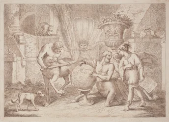 Chiron enseigne la géographie à Achille