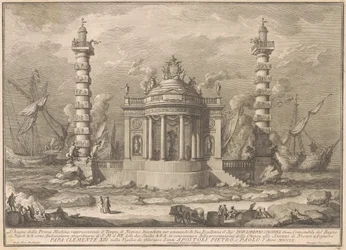 La Prima Macchina pour la Chinea de 1760 : Le Temple de Neptune