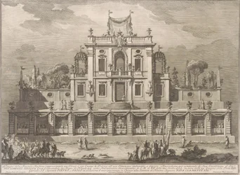 La Seconda Macchina pour la Chinea de 1762 : Un kiosque ou maison de plaisance de style ottoman