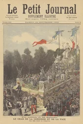 Char de la Concorde et de la Paix à la fête nationale commémorant le centenaire de la naissance de la République française