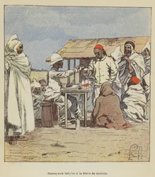 Convoyeurs kabyles à la visite du médecin