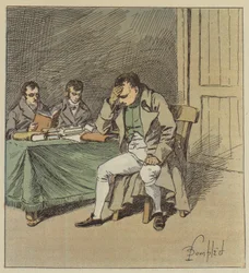 Et Napoléon a gardé le silence quelques instants, la tête appuyée sur une de ses mains