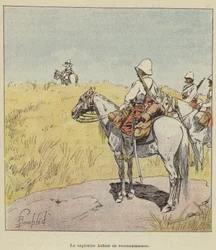 Le capitaine Aubier en reconnaissance