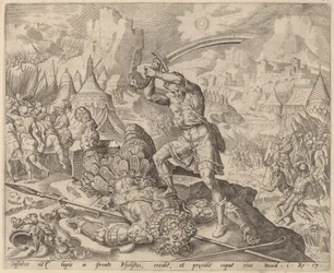 David coupant la tête de Goliath