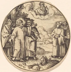 Christ avec trois de ses apôtres