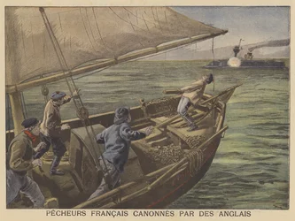 Pêcheurs français tirés par les Britanniques