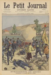 La Rébellion des Boxers : troupes chinoises tirant sur la frontière russe à la ville de Blagoveshchensk