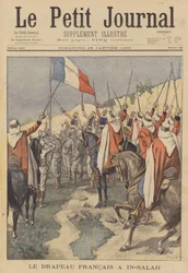 Le drapeau français hissé à In Salah, Algérie