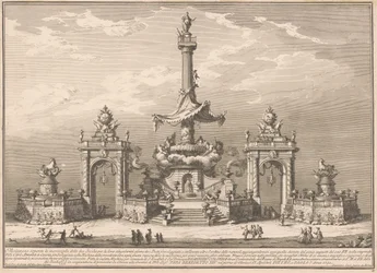 La Seconde Machine pour la Chinea de 1752 : Le Banquet des Dieux dans la Villa Carl