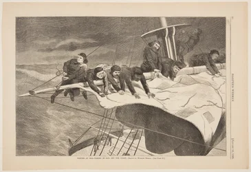 Hiver en mer – Prise de voile au large de la côte