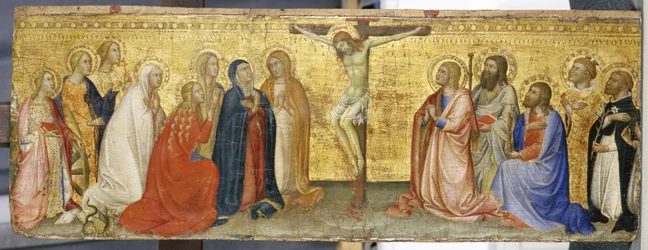 Christ en croix avec Marie Madeleine et autres saints