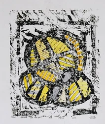 Abstraction jaune vif