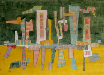 Paysage urbain abstrait et dynamique