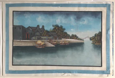 Album contenant douze peintures de scènes le long d