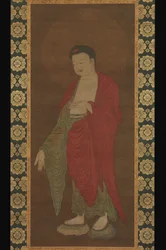 Bouddha Amitabha descendant de sa Terre Pure