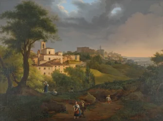 French : Vue du Borgo, Canale à Bergamo