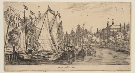 Le Leytsche veer, extrait de Views of Amsterdam (Vues d