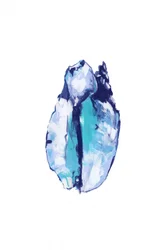 Cristal bleu abstrait