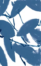 Feuillage bleu abstrait