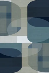 Géométrie abstraite bleue
