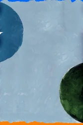 Formes abstraites bleu-vert