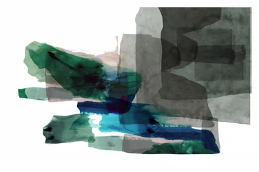 Couches vertes et bleues