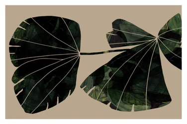 Feuilles vertes abstraites