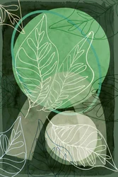 Feuilles vertes abstraites
