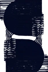 Formes abstraites bleu marine