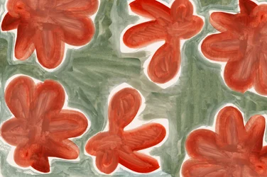 Motif floral abstrait rouge