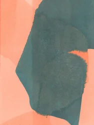 Abstrait : Lavage corail bleu sarcelle