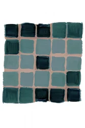 Grille abstraite bleu sarcelle