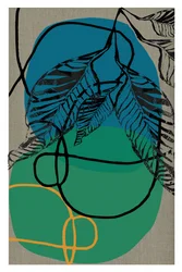 Feuillage tropical abstrait